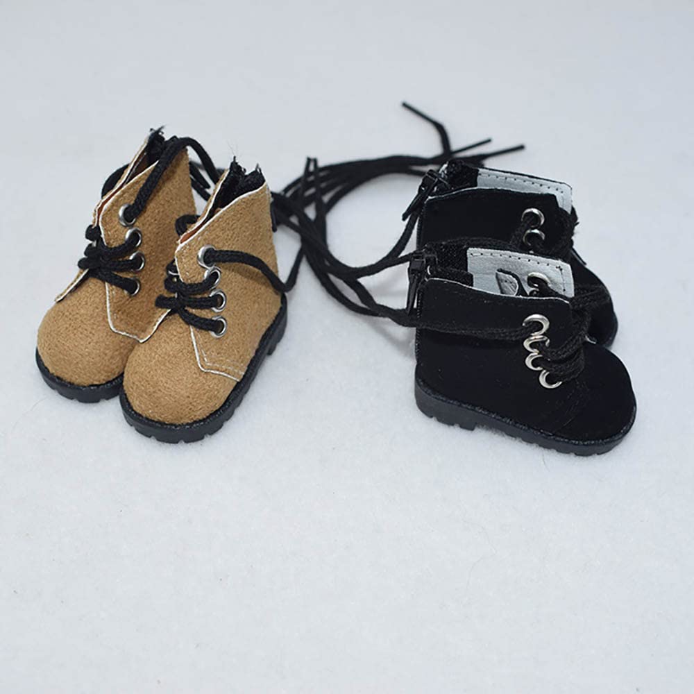 niannyyhouse Botas de muñeca de felpa de 7.9 in Zapatos de cuero Longitud 2.2 in 8 pulgadas Accesorios de muñeca Dress Up (negro niannyyhouse Botas de muñeca de felpa de 7.9 in Zapatos de cuero Longitud 2.2 in 8 pulgadas Accesorios de muñeca Dress Up (negro