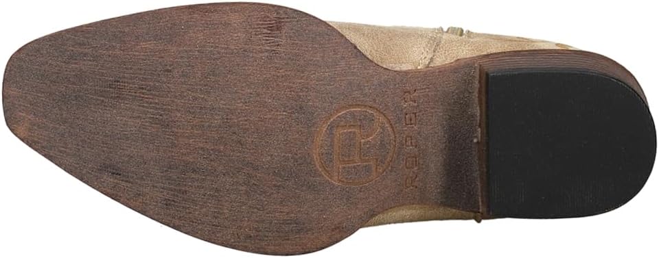 ROPER Womens Short Stuff Embroidery Snip Toe Casual Boots Ankle Low Heel 1-2" - Brown - Size 7 B - Image 5