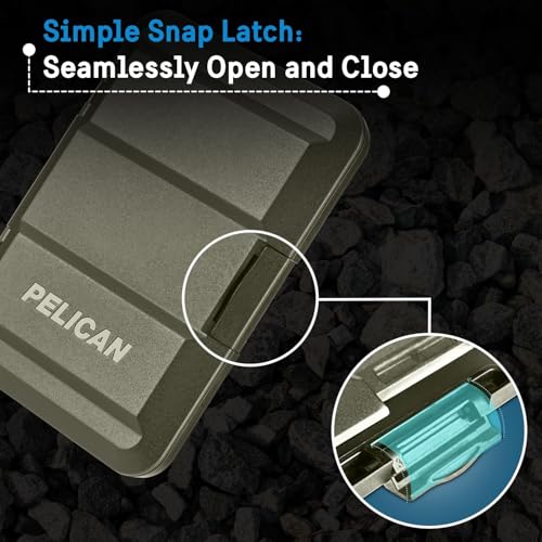 Image of Pelican MagSafe Wallet for iPhone - Heavy Duty MIL-STD Snap-On Phone Magnetic Wallet and Phone Card Holder - Detachable and Slim Hard Case for iPhone 17 Pro Max /16 Pro Max /15 /14 /Pixel 10 - OD Green