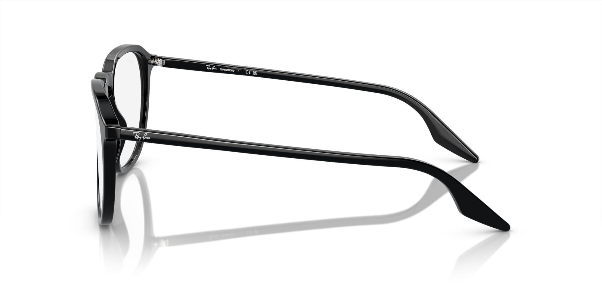 Ray-Ban Unisex Rb2203 kwadratowe okulary przeciwsłoneczne, Czarny/Przejście Przejście do Szafiru, 52 mm