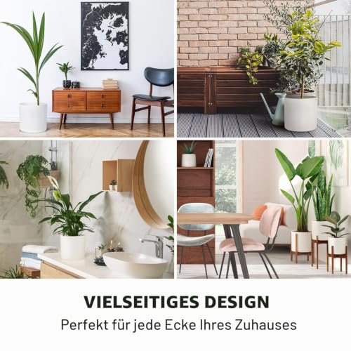 Fox&Fern Übertopf Set S/M/L - Blumentöpfe Gross inkl. Wasserabfluss - Blumentopf hoch - Übertöpfe für Zimmerpflanzen - Blumentopf 30cm… – Ansicht 6