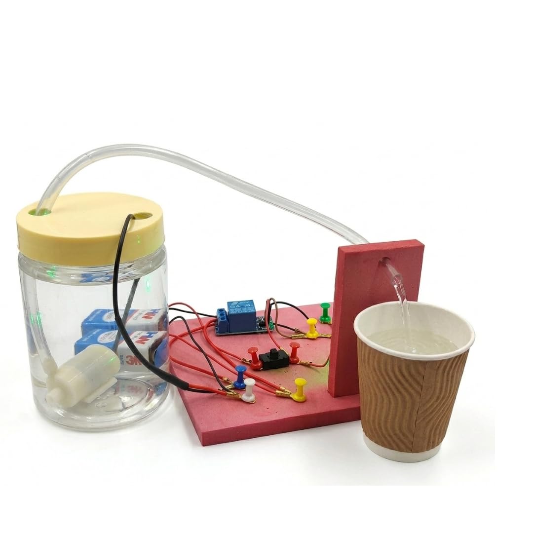 diy automatic water dispenser science project kit | sensor based touchless water dispensing system for school students | stem learning educational electronics working model