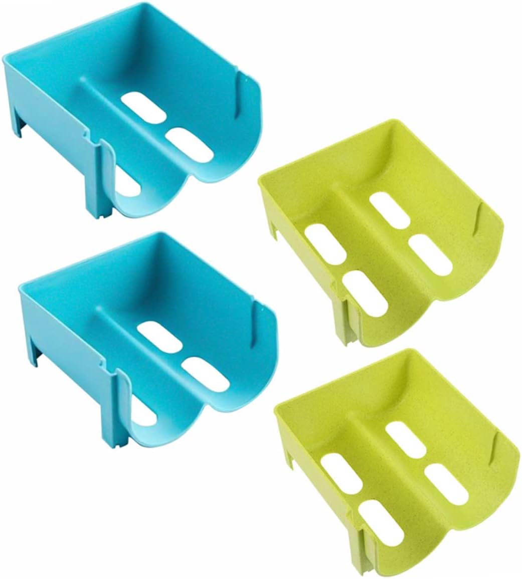 4pcs Stackable Refrigerator Storage Containers for Drinks and Beverages Home Organization Rack for Easy Access and Bottles