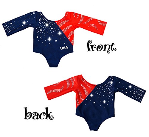 ebuddy Doll Clothes 3pcs Olympics Sports Leotard Doll Clothes for 18 inch Dolls - Thumbnail 6