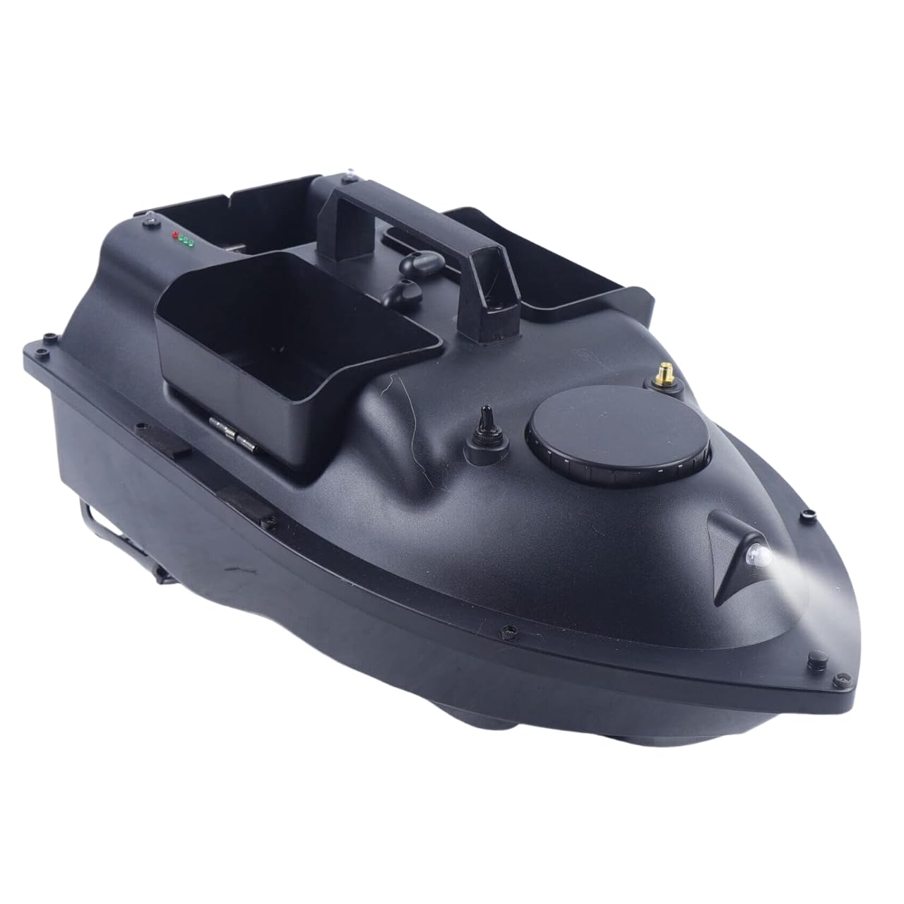 Barca per esche da pesca a foraggio senza fili, con telecomando per esche a doppio motore, per pesca notturna, pesca alla carpa, barca da esca da pesca con (550 x 267 x 172 mm)