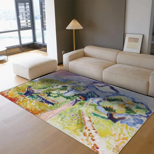 Tapis de salon vert abstrait de haute qualité douce 180x240cm - 3