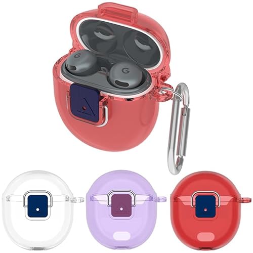 [KOMININA] Google Pixel Buds 2a �P�[�X TPU �N���A �C���z���P�[�X ���S���b�N�݌v �h�o �ϏՌ� �����h�~ �����[�d�\ Google Pixel Buds 2a �Ή� �J�o�[ �J���r�i�t�� (���b�h)