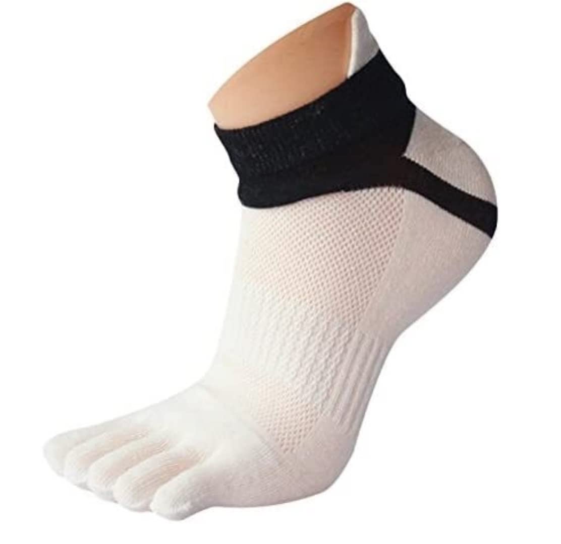 Skarpety Termiczne 10 Par Niewidoczne Skarpetki Skarpetki Na Kostkę, Patchwork Low Tube Sporty Domowe Skarpety Z Pięcioma Palcami Modne Skarpetki