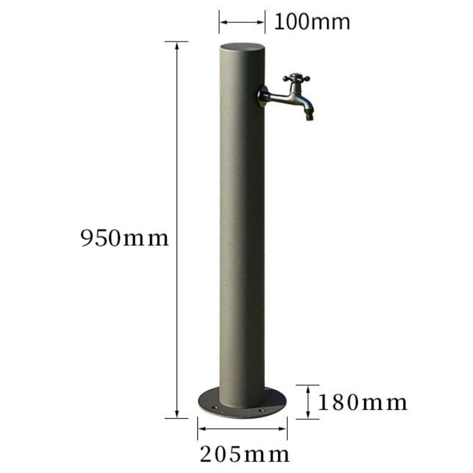Columna de agua de acero inoxidable 304 para exteriores con soporte de manguera, grifo anticongelante e hidrante para riego de jardín y dispensador de agua de montaje en suelo de fuente