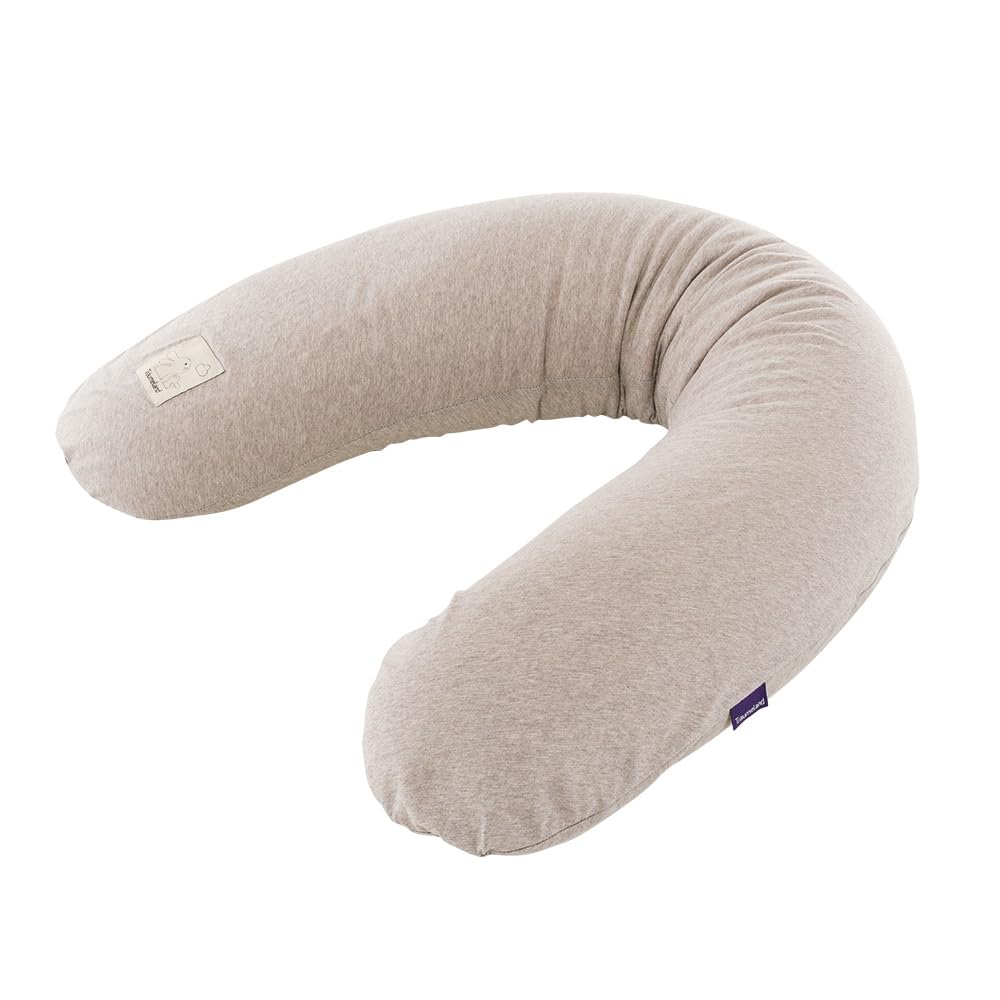 TRÄUMELAND Ersatzbezug für elastische Stillkissen – Passend für 180 cm Stillkissen, 100% Baumwoll-Jersey, Weich, Atmungsaktiv & Waschbar