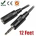 iMBAPrice 12 Feet 3.5 mm Male to Female Stereo Audio Extension Cable for Headphones and Earphones, Smartphones, MP3 Players and More
