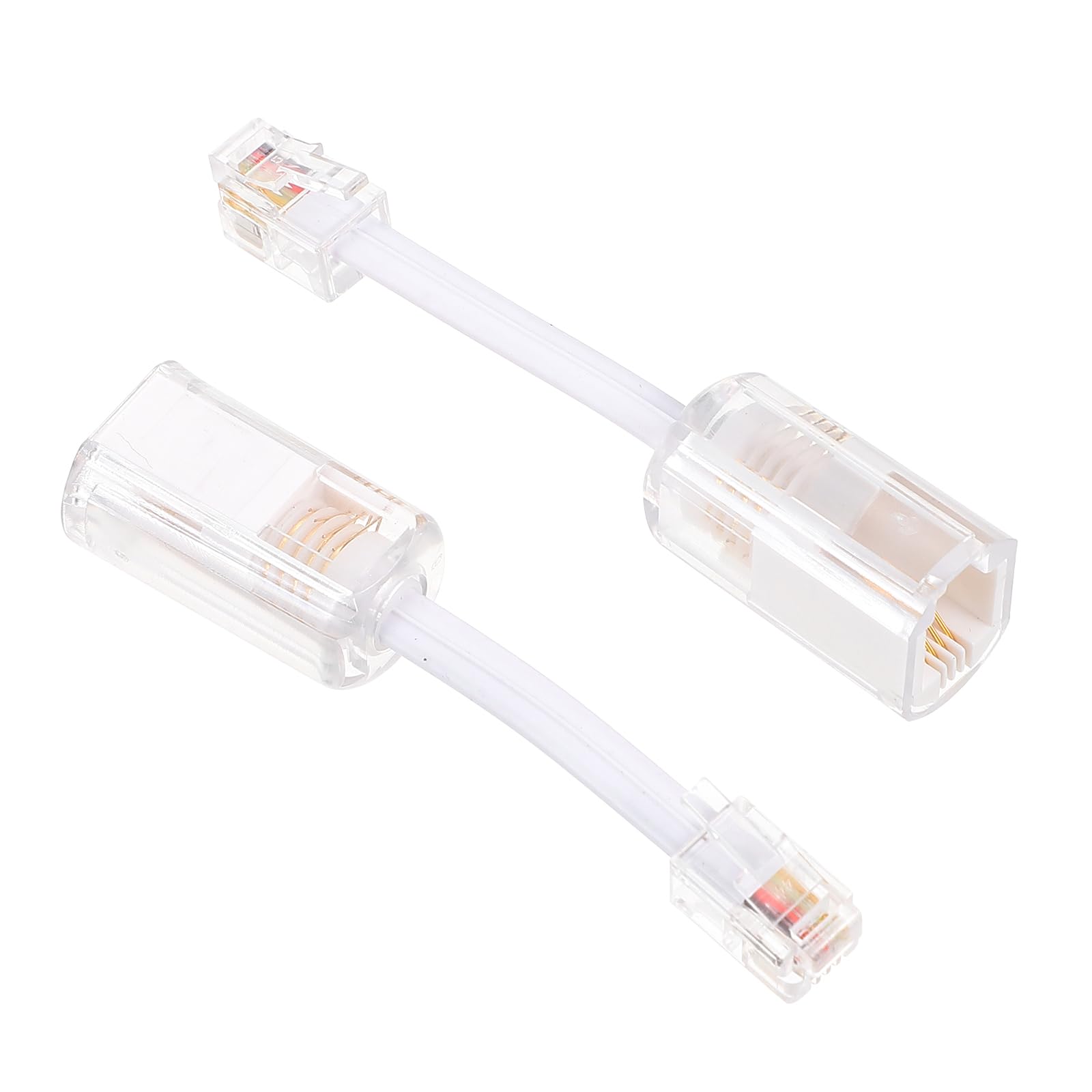 2 Pcs Telephone Cord Detangler - Anti-Tangle Telephone Handset Cable White Telephone Accessory - 360 Degree Rotating Landline Swivel Cord Untangler