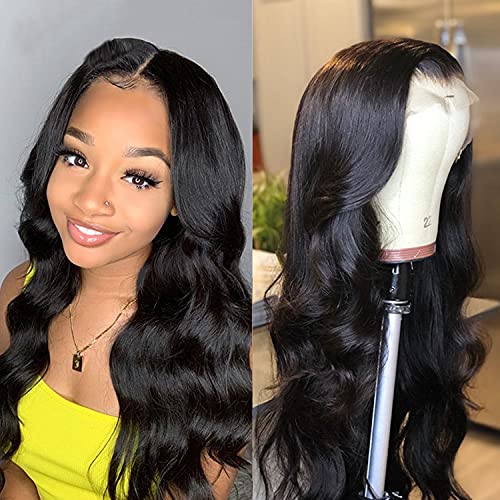 Lace Front Wigs Human Hair With Baby Hair 150 Density Coisini Hair Brazilian Body Wave Wig 13x4 Lace Wigs Pre Plucked Bleached Knots Natural Color 14 inch