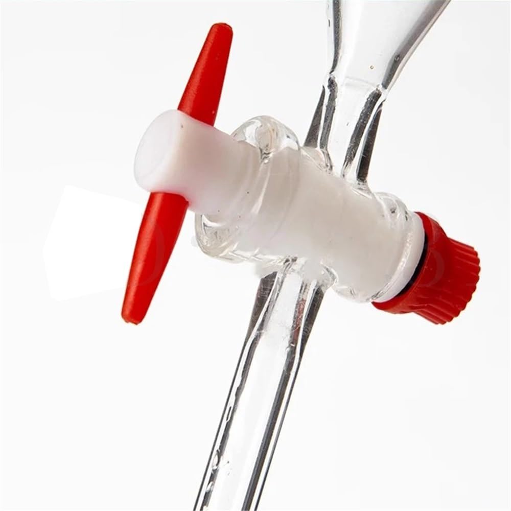 Vetreria da laboratorio Imbuto separatore a forma di laboratorio da 125 ml a 1000 ml for esperimenti di separazione(1000ml (PTFE piston))