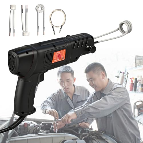 Image of Magnetic Induction Heater Kit with 4 Coils, Flameless Bolt Removal Tool for Rusty Screws, Seized Automotive Nuts, Includes Storage Box