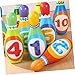 POPETPOP 1 Set Funny Bowling for Pins Balls Rings Educational Game for Family Fun Safe Material Great Present Random Color
