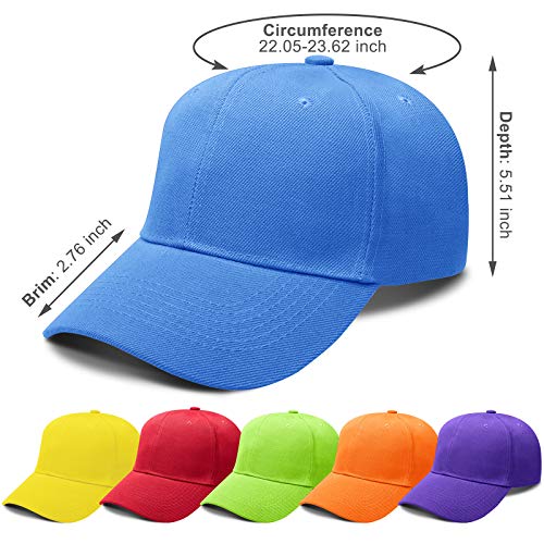 6 Pieces Unisex Baseball Cap Classic Baseball Cap Adjustable Baseball Hat For Running Workouts Outdoor Activities (Classic Colors) #TOP1