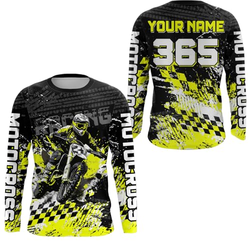 ChipteeAmz Custom Motocross Jersey Upf30+ Dirt Bike Jersey Youth Off-Road Shirt Motorcycle Shirt MX Jersey Mens Women