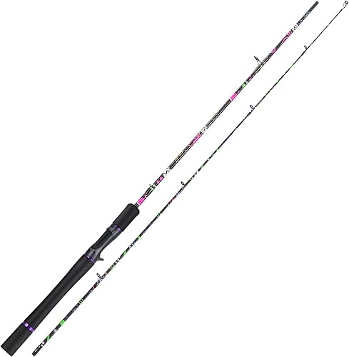 Miniatura 10 de Caña de pescar Sougayilang, caña de 2 piezas de compuesto de grafito/fibra de vidrio para hilar y lanzar con empuñadura EVA, caña de pescar