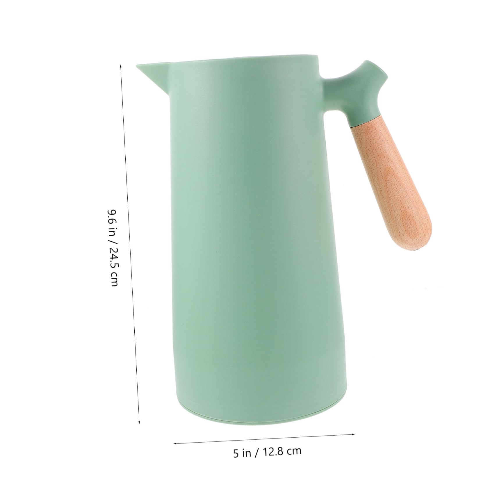 Isolierte Glas Wasserflasche mit Großem Fassungsvermögen Dicht und Tropfsicher mit Breitem Holzgriff Modisches Design für Tee und Heißgetränke im Haushalt