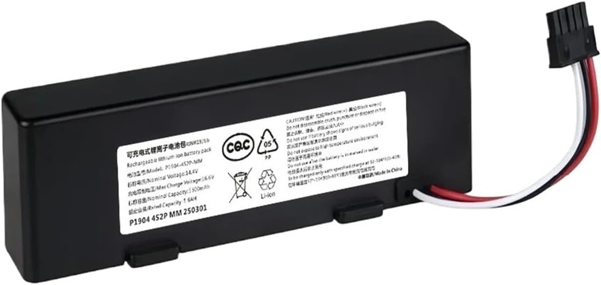 5600mAh 14.8V Replacement Battery ，Compatible For Xiaomi， Mop, Mop 2s, Mop Pro，Compatible For Conga， 3290 3390 STYTJ02YM, Battery ，Compatible For Xiaomi， Robot Vacumm(3500mah)