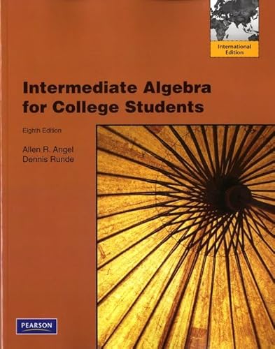 Intermediate Algebra for College Students: Inte... 0321702638 Book Cover