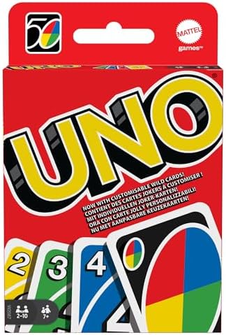 Mattel Games UNO Card Game, Ages 7+, Players 2-10 | Classic UNO Color and Number Matching Gameplay for Kids, Teens and Family Game Night., W2087 - View 3