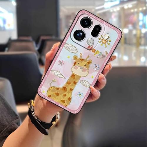 Phone Case Compatible with OPPO Find X9 Pro, Cartoon Cute TPU Phone Pouch Waterproof Animals Graffiti Silicone Durable Full wrap