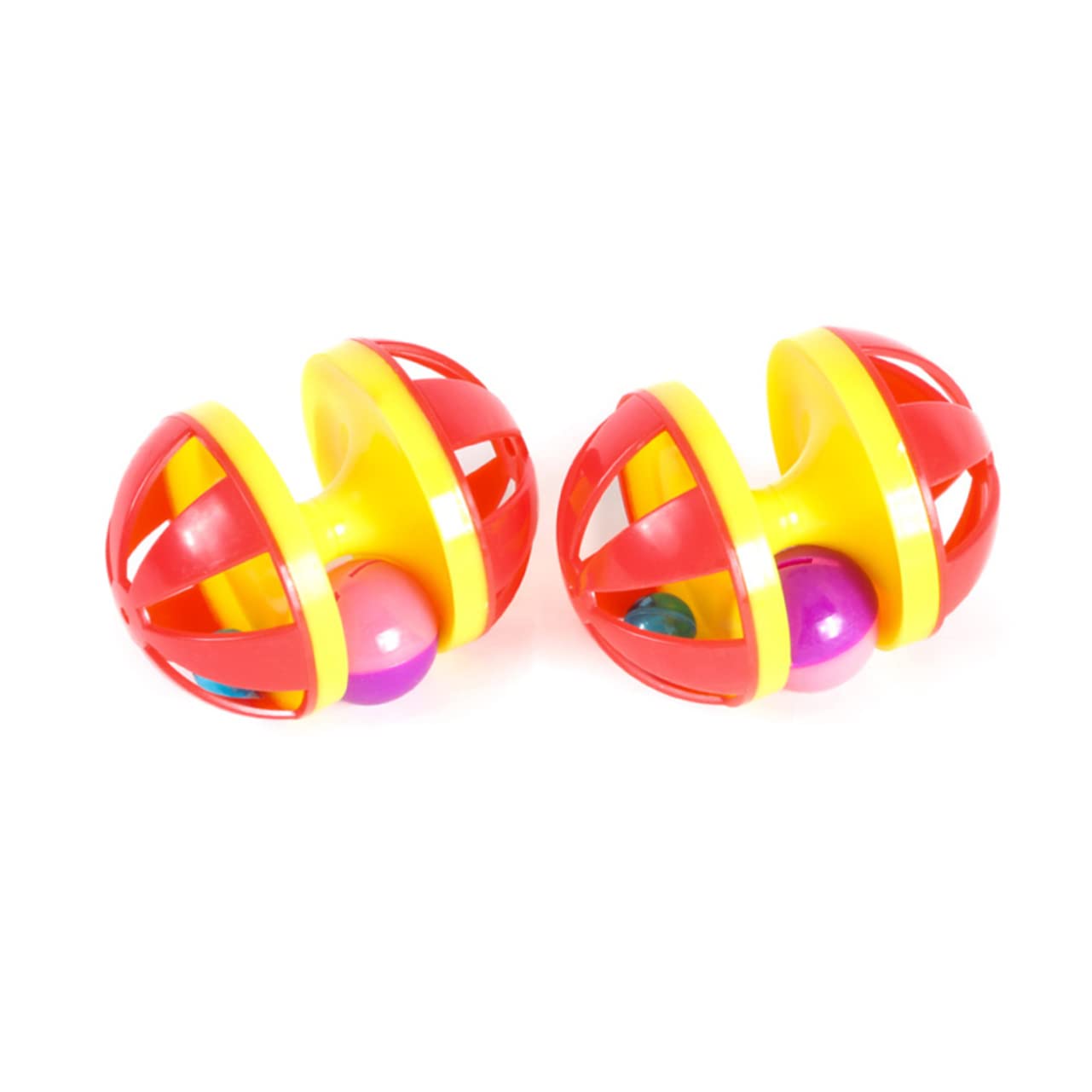 Toddmomy 12piezas Juguetes Interactivos para Gatos De Plástico Cascabel Coloridas y Divertidas para Compañía De Mascotas