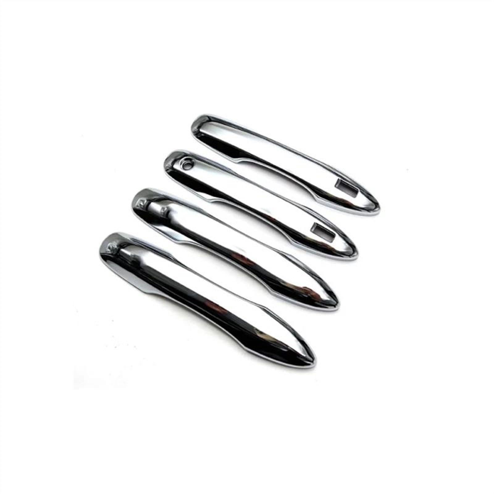 Slimes Silver A Door Handle Covers 4 Pieces Car Electric Plate Exterior Cover For Toyota Bz4x For Subaru Solterra 2022 2023 Protection(Silver A)