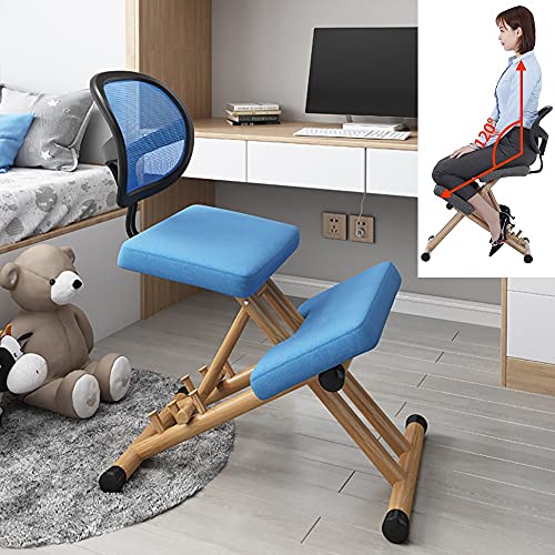 MYEBP Silla De Oficina Ergonomica Silla Ergonómica De Rodillas Soporte para Respaldo De Silla De Oficina para Estudiantes con Asientos Más Rígidos De Altura Ajustable