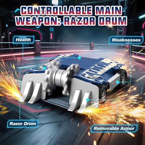 Sunrad Remote Control Battle Robots, RC Fighting Robots Toys for Kids, Combat Robot STEM Toys, 4WD 2.4 GHz Remote Control Robot Set Birthday Gifts for Boys and Girls Age 5 & Up - Image 5