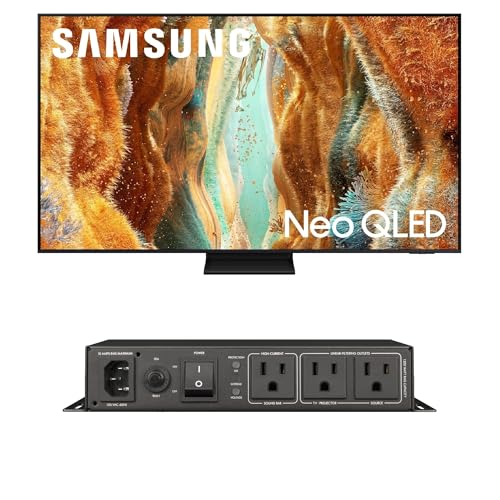 Image of Samsung QN65QN70FAFXZA 65 inch Neo QLED 4K Smart TV with Dolby Atmos with an AudioQuest PowerQuest PQTV3 3-Outlet Non-Sacrificial Surge Protector for Wall-Mounted TVs (2025)