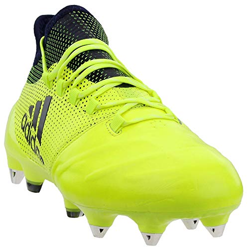 adidas Mens X 17.1 Soft Ground Leather Soccer Casual Cleats, Yellow, 8.5