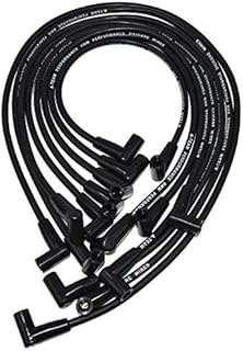 A-Team Performance - 8.0mm Silicone Spark Plug Wires Set High Performance - Compatible with SBC Small Block Chevy Chevrolet GMC Under The Exhaust Wires HEI 283 305 307 327 350 400 Black