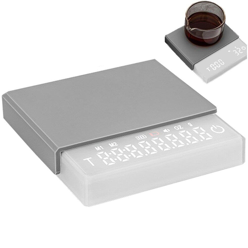 Báscula para espresso con temporizador y almohadilla térmica de alta precisión 0.1g