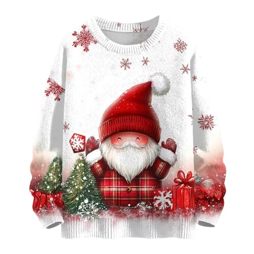 Christmas Sweatshirts For Girls Long Sleeve Pullover Sweaters Crewneck Funny Xmas Print Fall Winter Cute Sweaters