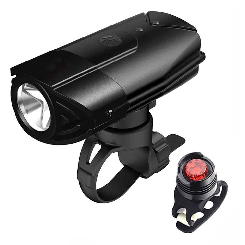 Lampe Frontale de vélo Rechargeable USB LED T6, étanche, Accessoire de Lampe Torche pour vélo, Noir, 1200 mAh