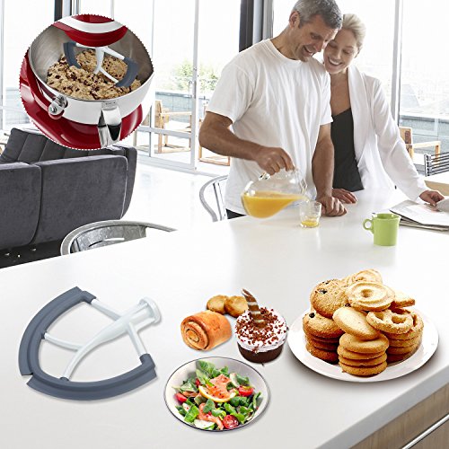 Gvode Flex Edge Beater Works with KitchenAid Bowl-Lift Stand Mixer 6 quart-Flat beater with silicone edge