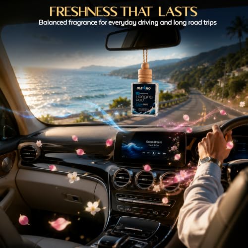 Image of Car Perfume Combo Pack of 2 Air Freshener | Ocean Drift & Petal Bloom | Odour Eliminator for Cars, SUVs, & Vans | Premium Auto Interior Freshener Gift Set | 20ml