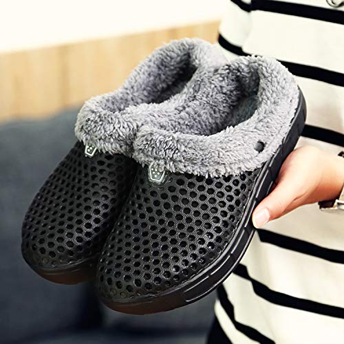 Heren Dames Gevoerde Klompen Bont Pluche Warme Winter Tuin Schoenen - Image 5