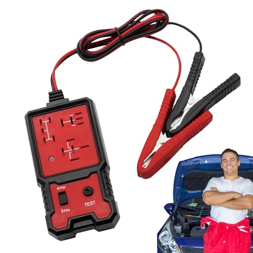 Hiemible Probador de Relé Automático | Kit De Pruebas De Relés | Indicador De Sistemas Eléctricos Con Pinzas Para Mantenimiento De Coche, Comprobación De Seguridad Y Solución De