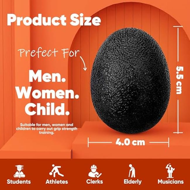 Stress Balls for Adults (6 Pack), Grip Strength Trainer, Hand Strengthening Devices, Hand Exercisers for Strength, Exercise Balls Physical Therapy, Wrist Finger Strengthener, Forearm Exerciser