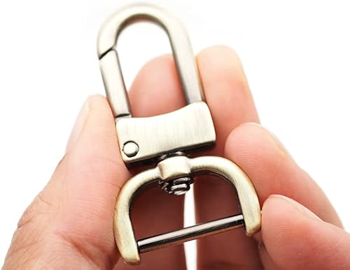 Miniatura 10 de CRAFTMEMORE 2 piezas de cierre giratorio desmontable con barra de tornillo VT99 correa de bolsa de repuesto (12 pulgada, plateado)