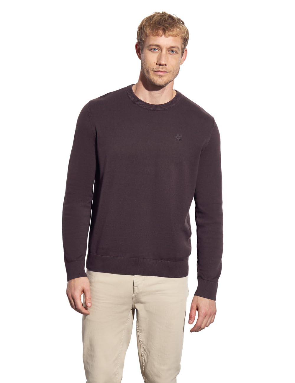 Street One MEN Herren Basic Baumwoll Pullover