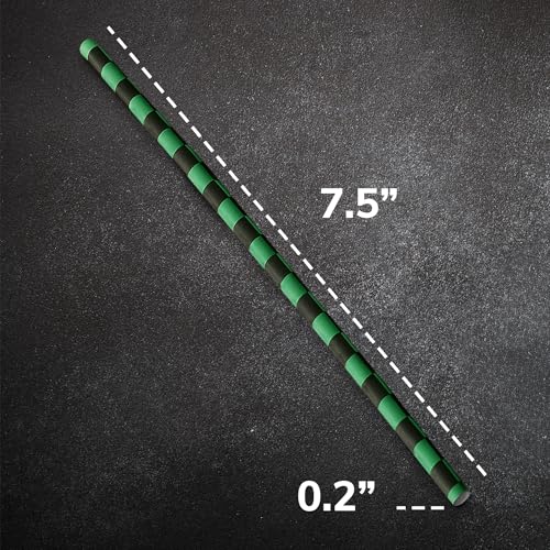 100 Pitillos Desechables de Papel Verdes y Negros miniatura 3