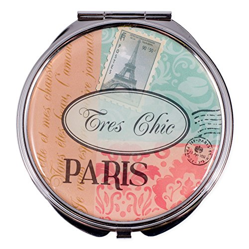 Pretty Paris-themed Mirror Compact Favor