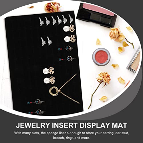 Milisten 2pcs Jewelry Ring Display Foam Pad Insert Black Jewelry Travel Ring Inserts Display Pads Box s Showcase Trays Supplies - Image 4