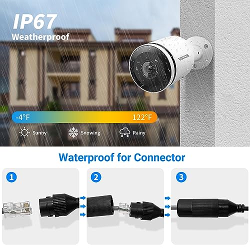 Image of VIKYLIN 8MP PoE IP Camera,Outdoor 4K Security Bullet Camera with Smart AI Human /Vehicle Detection,2.8mm Lens Wide Angle,2-Way Audio, Micro Slot(256GB),H.265+,IP67,Blue Iris, NDAA Compliant
