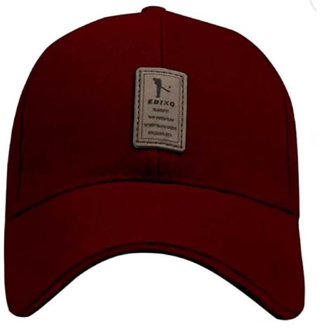 Men’s & Women’s Cotton Baseball Cap | Adjustable Solid Color Casual Sports Hat with Stylish Patch | Lightweight Outdoor Sun Protection Cap for Travel, Running, Golf (in, Alpha, Free Size, Maroon) 2